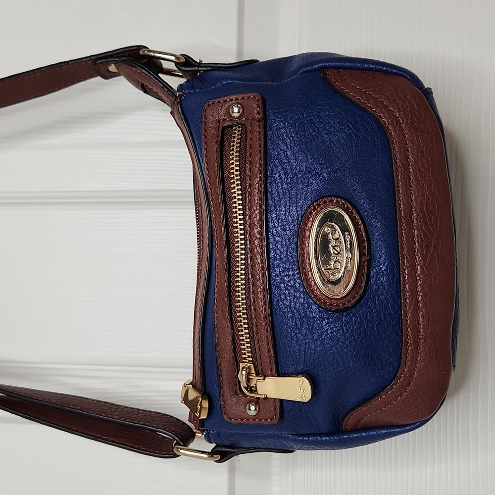B.O.C blue faux leather bag crossbody purse